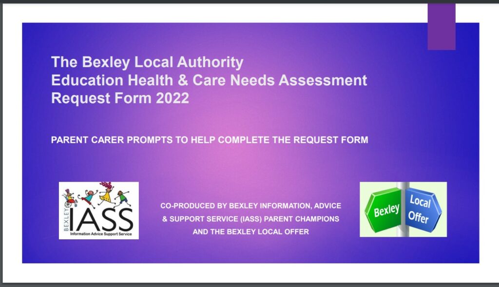 EHC needs assessment toolkit for parent carers to support with the application process 2023